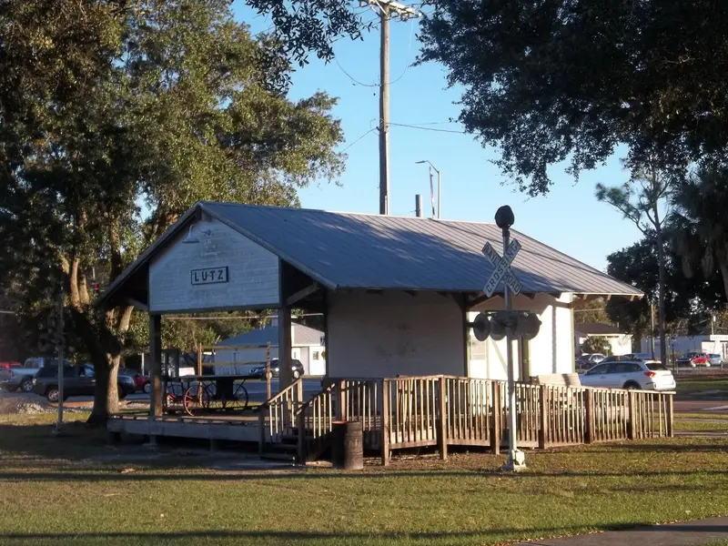 The rebuilt Lutz train depot, Lutz, Florida